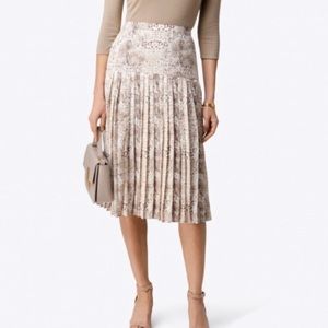Brochu Walker Rovena Animal Print Pleated Skirt